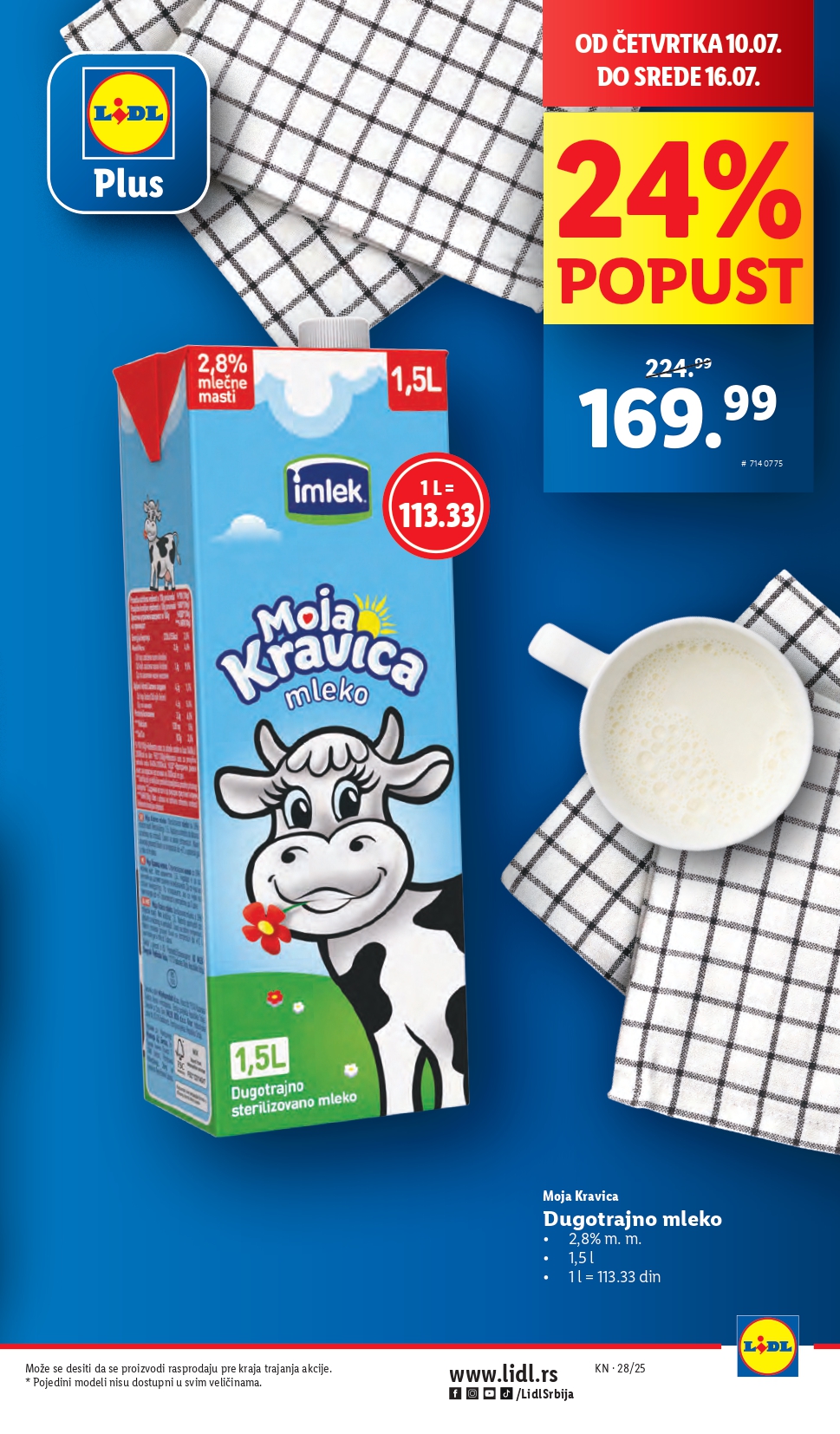 Lidl katalog PREHRANA 10-16.7.2025.