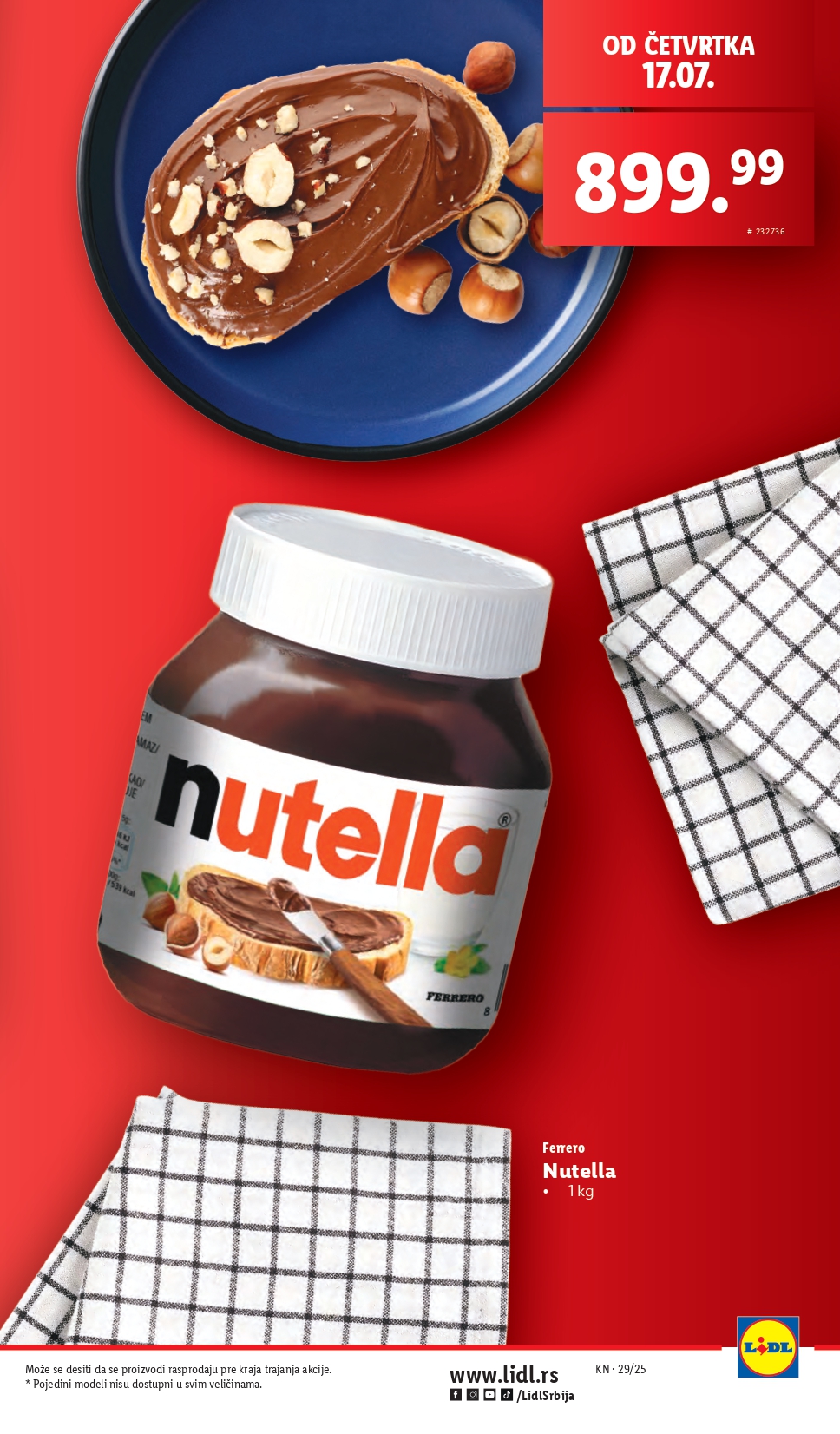Lidl katalog PREHRANA 17-23.7.2025.