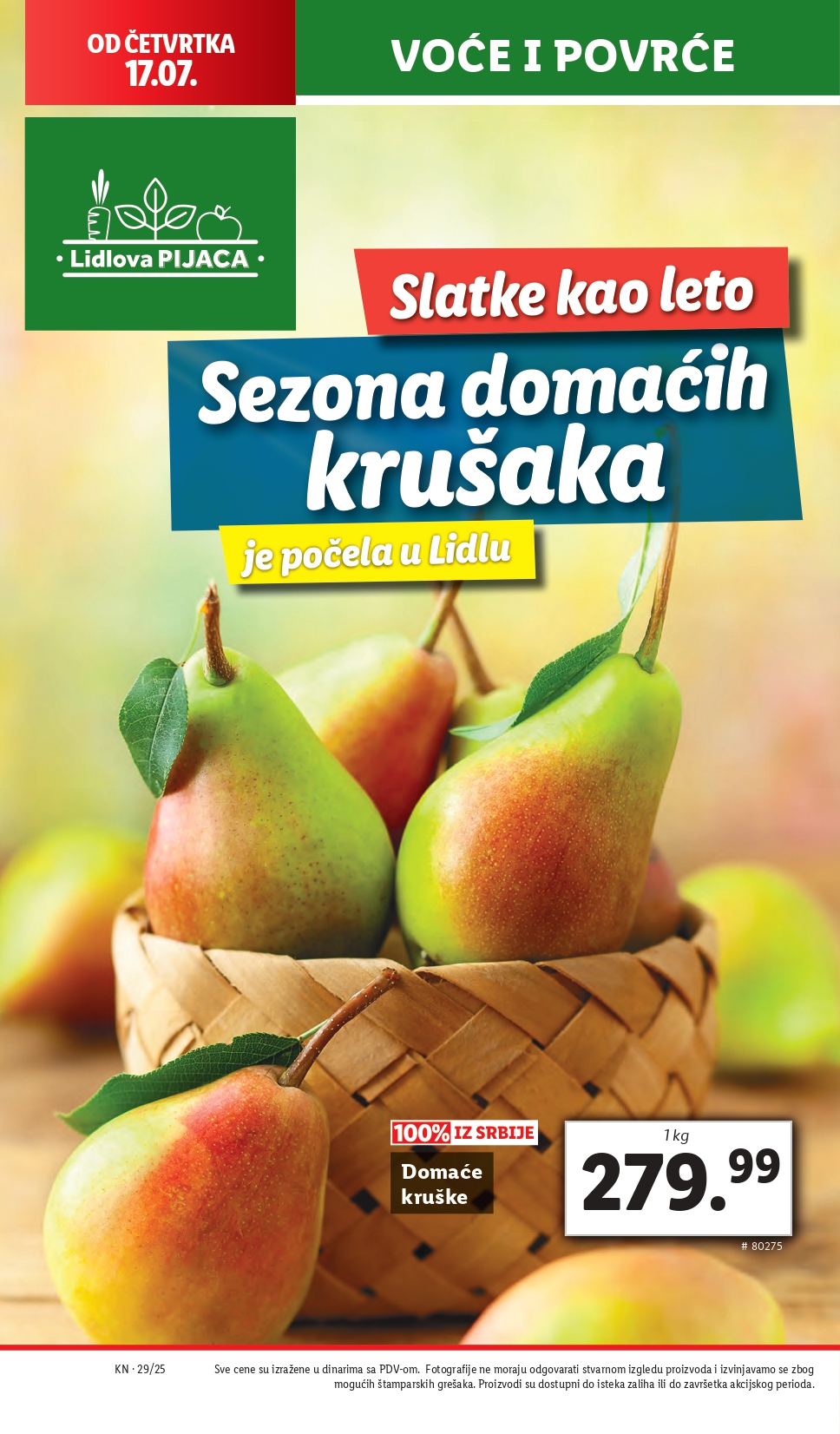 Lidl katalog PREHRANA 17-23.7.2025.