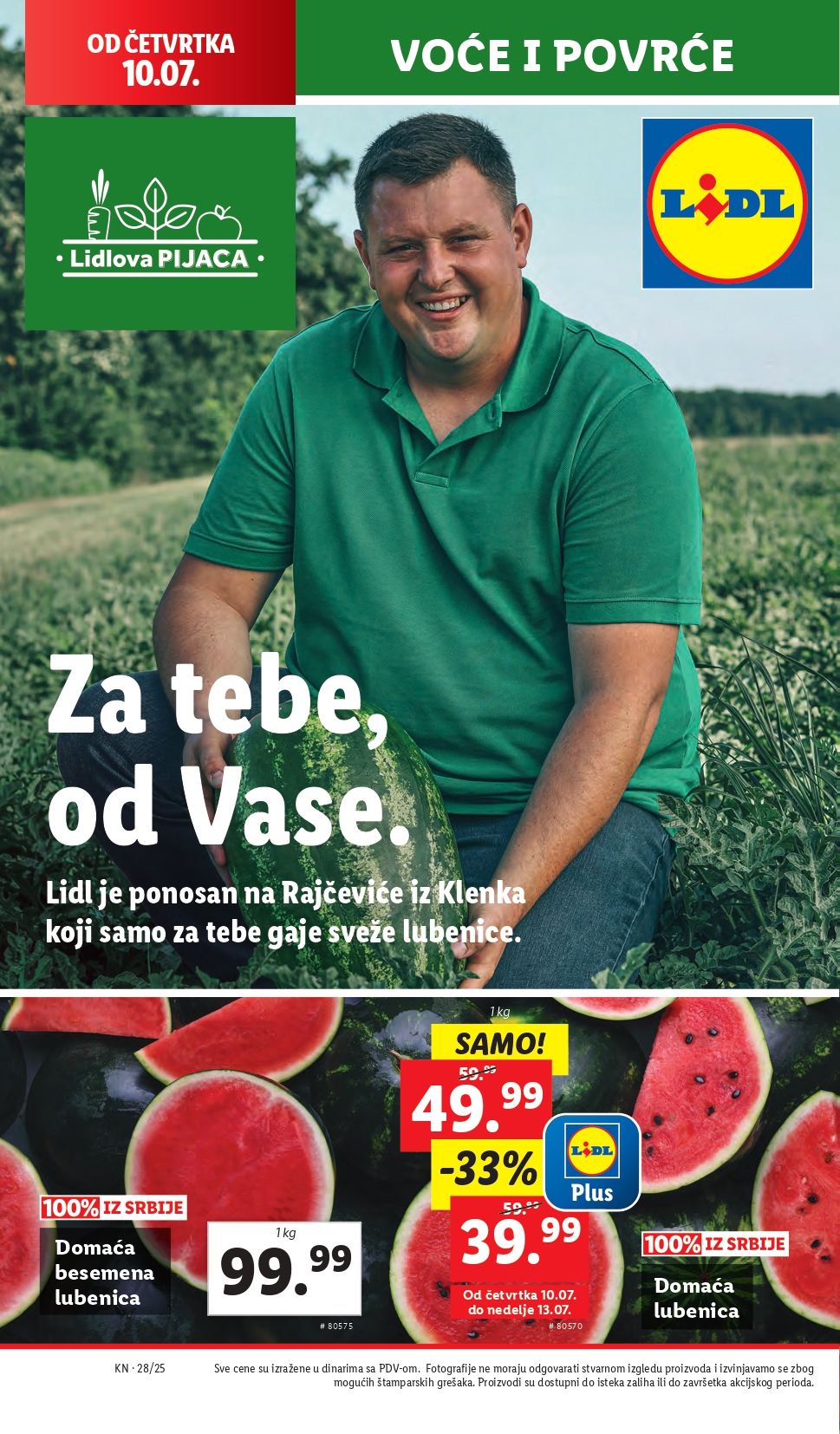 Lidl katalog PREHRANA 10-16.7.2025.