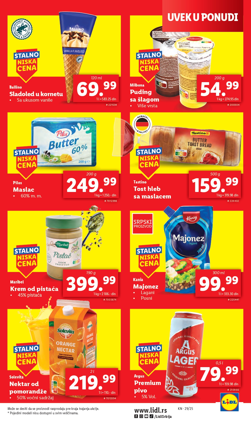 Lidl katalog PREHRANA 17-23.7.2025.