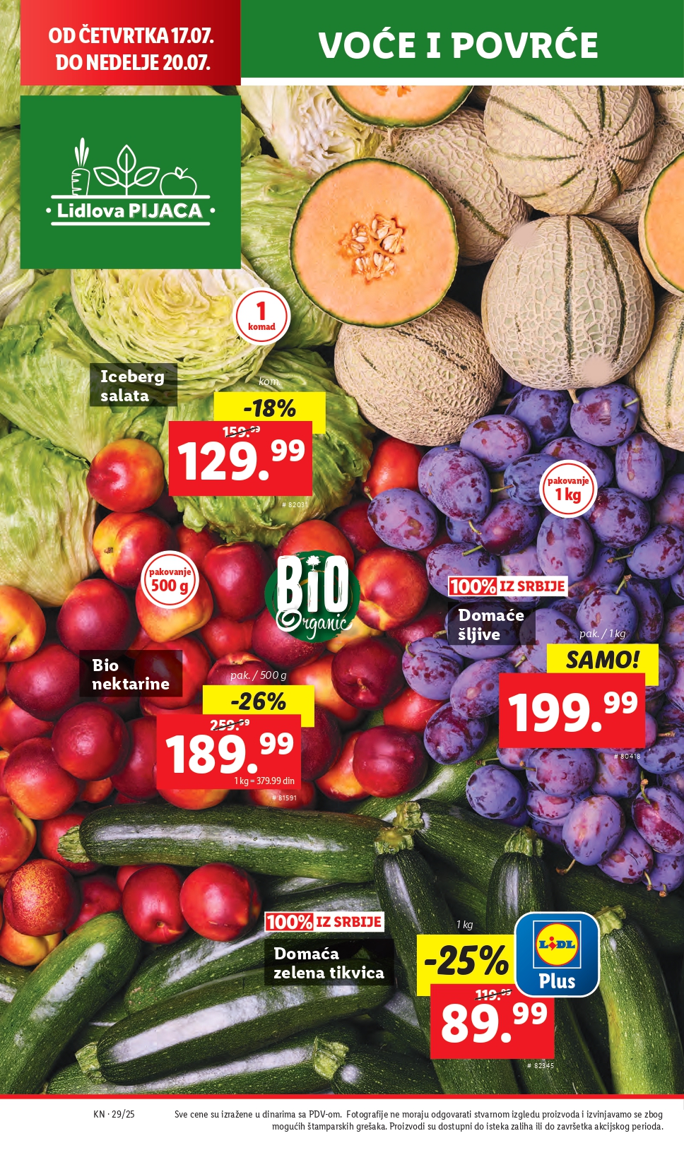 Lidl katalog PREHRANA 17-23.7.2025.