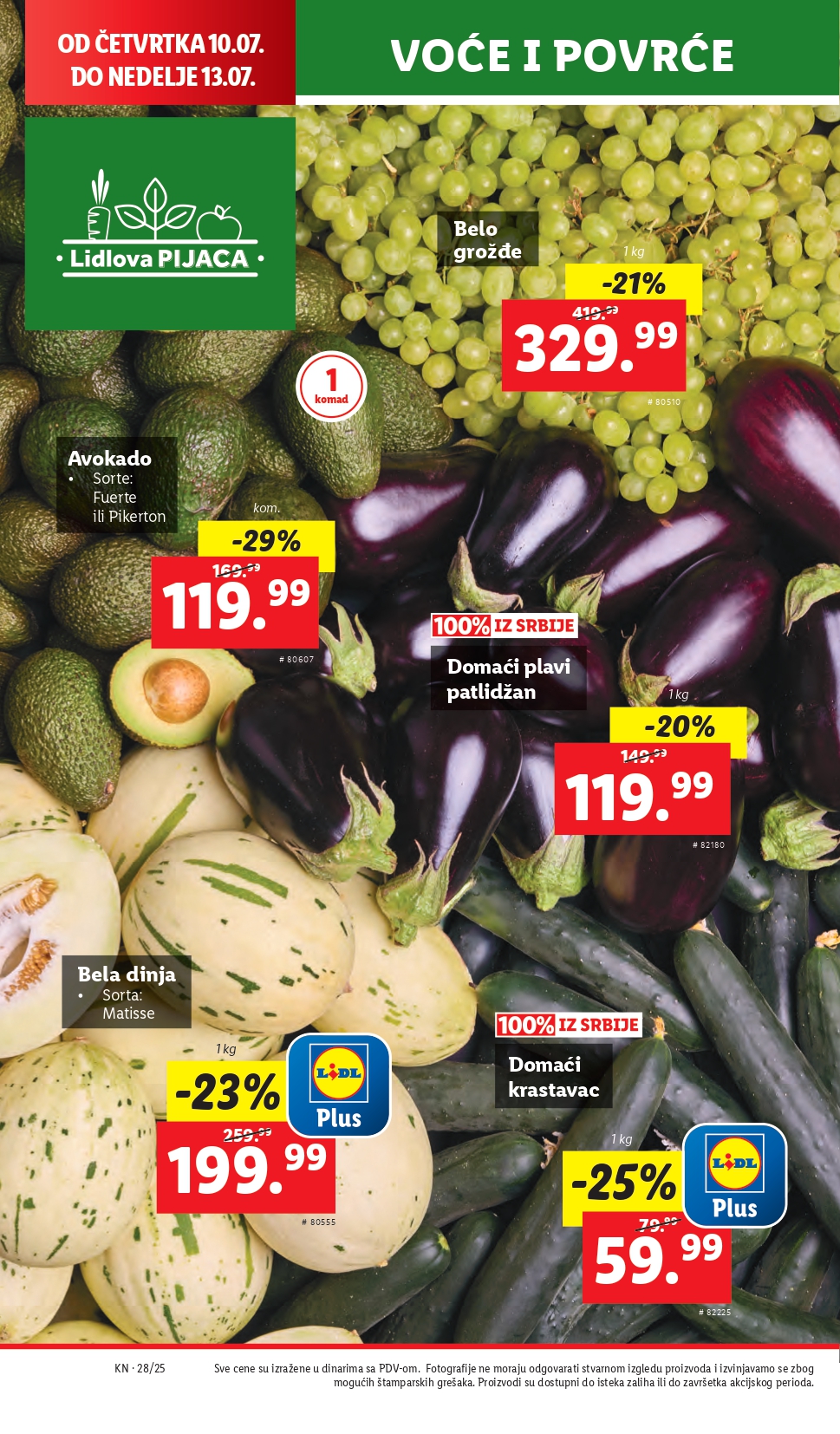 Lidl katalog PREHRANA 10-16.7.2025.