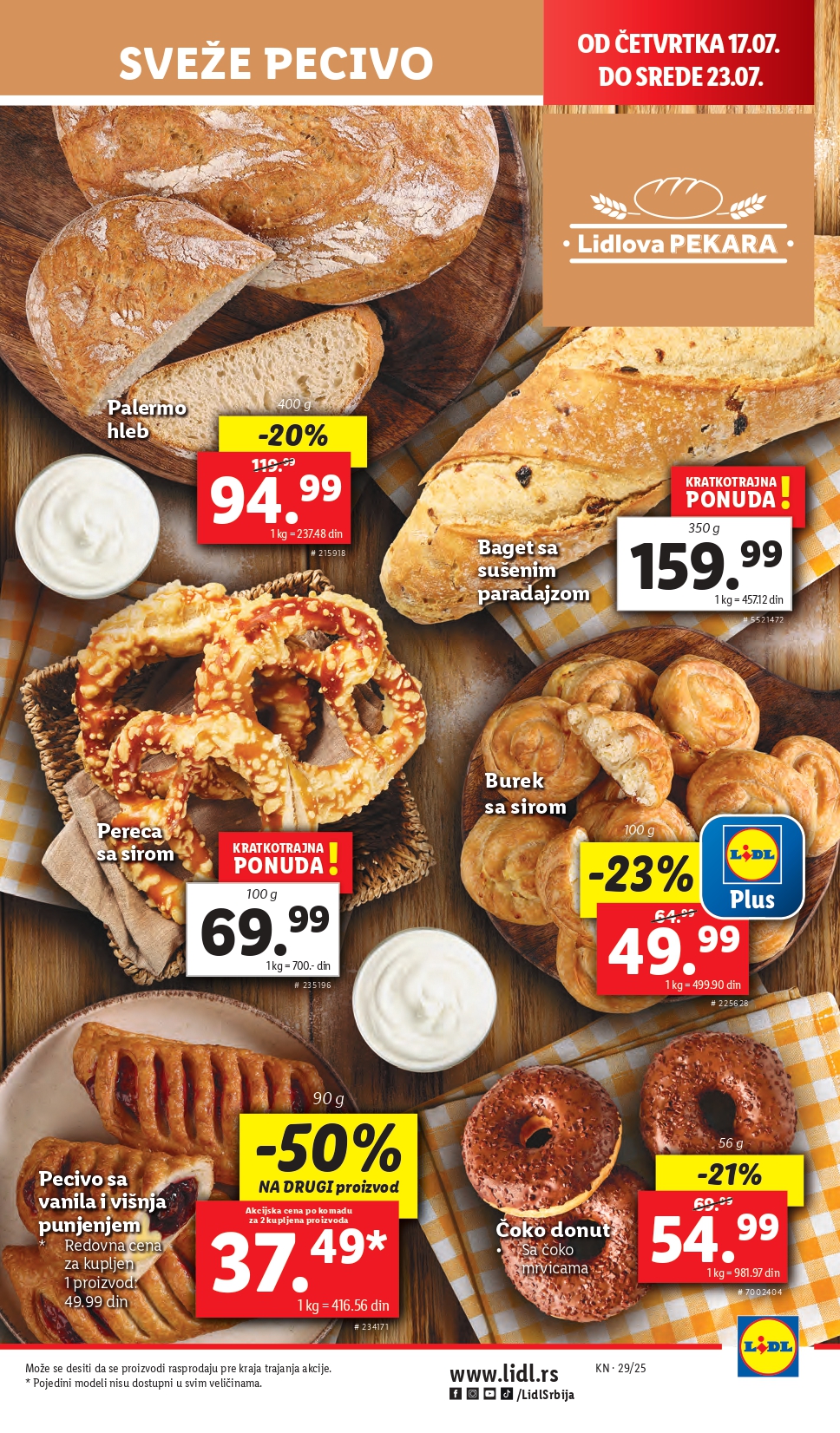 Lidl katalog PREHRANA 17-23.7.2025.