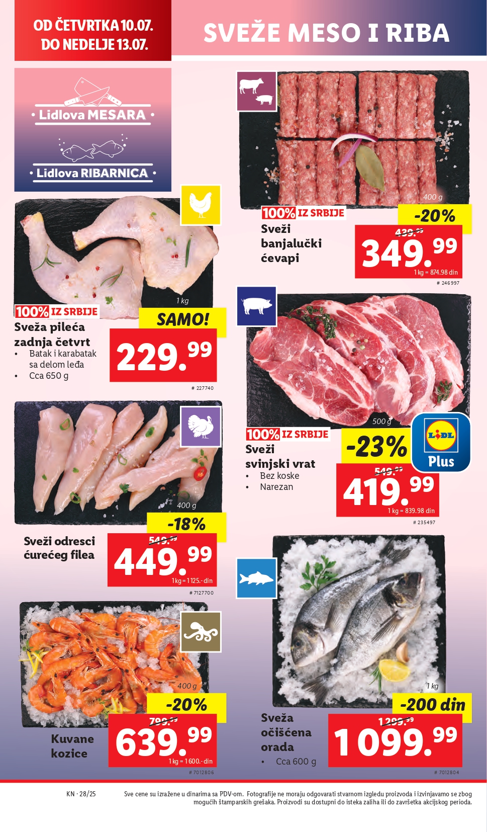 Lidl katalog PREHRANA 10-16.7.2025.