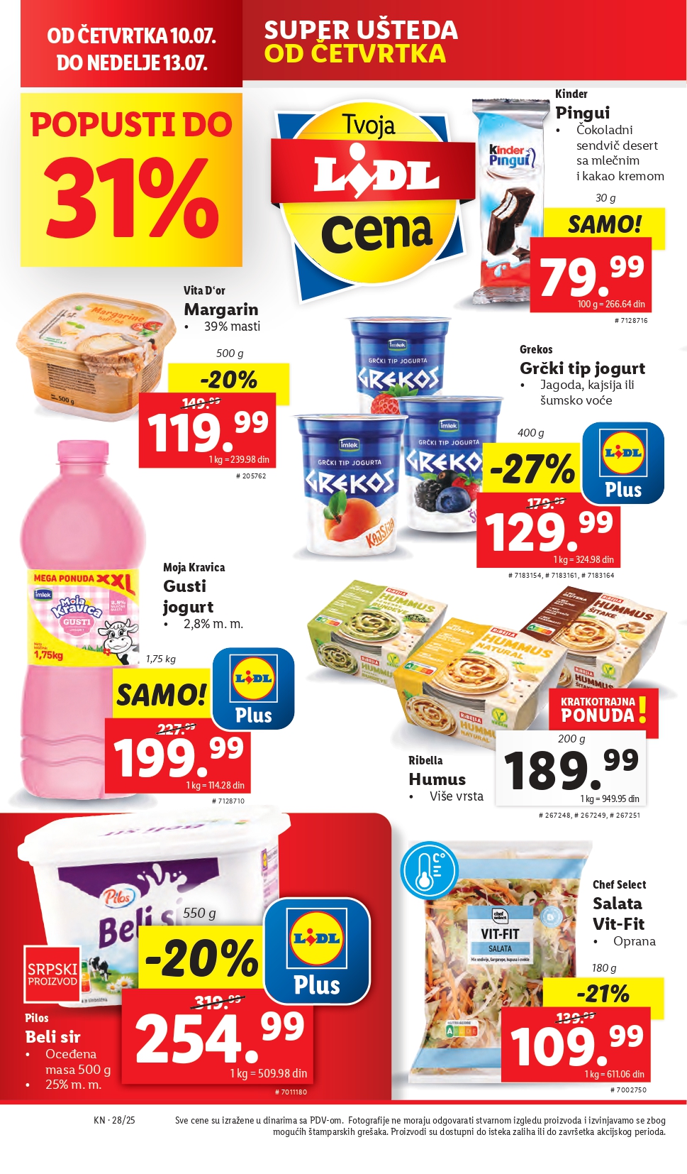 Lidl katalog PREHRANA 10-16.7.2025.