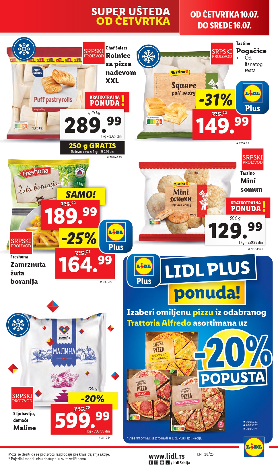 Lidl katalog PREHRANA 10-16.7.2025.