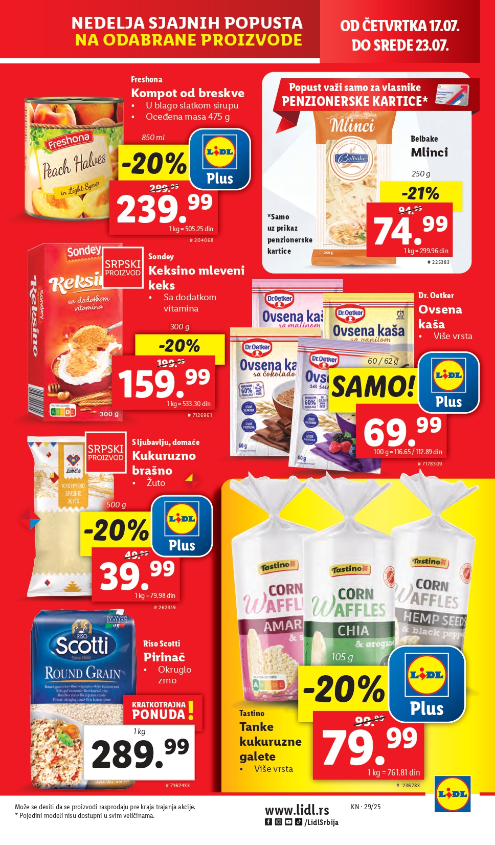Lidl katalog PREHRANA 17-23.7.2025.