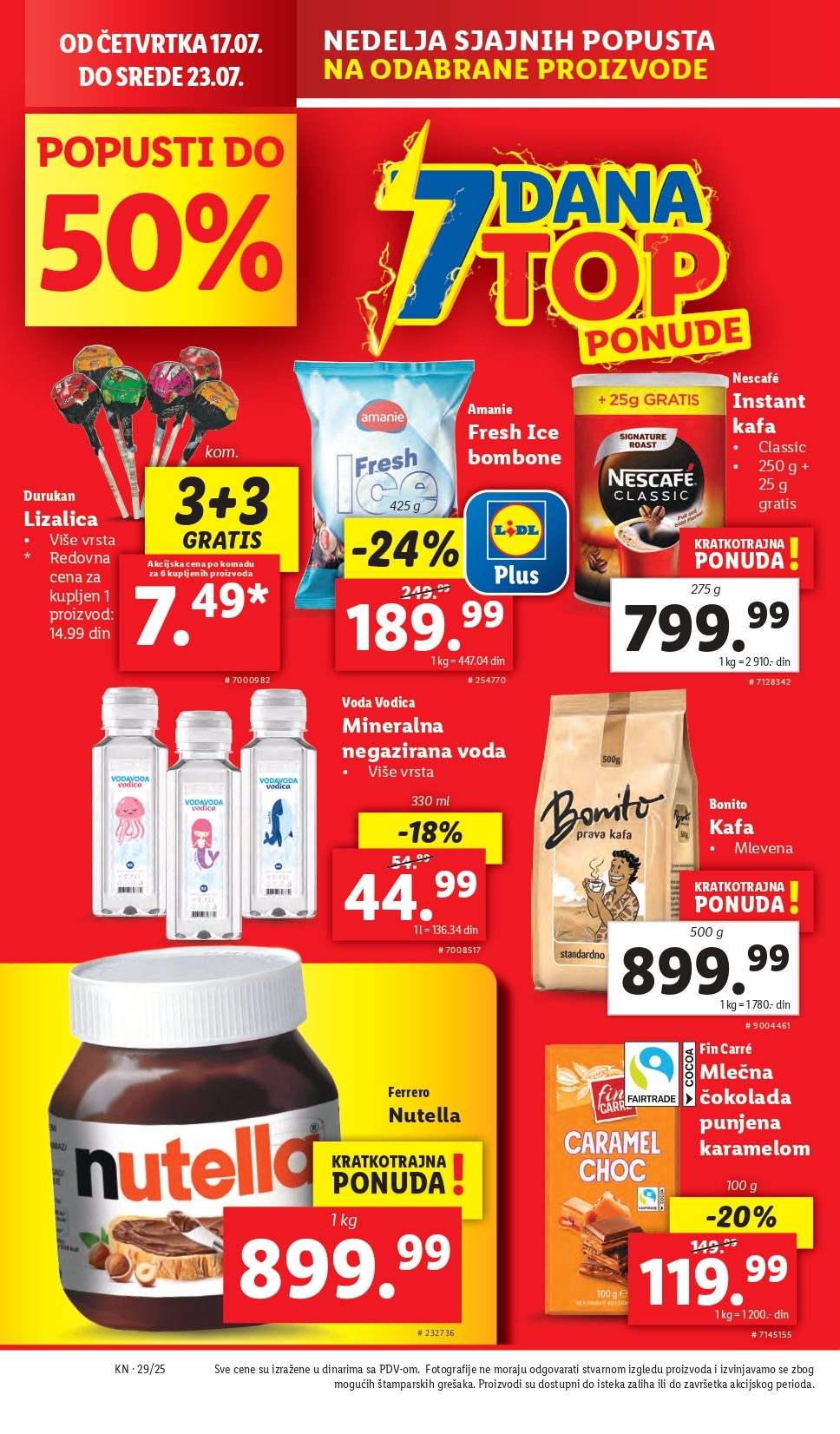 Lidl katalog PREHRANA 17-23.7.2025.