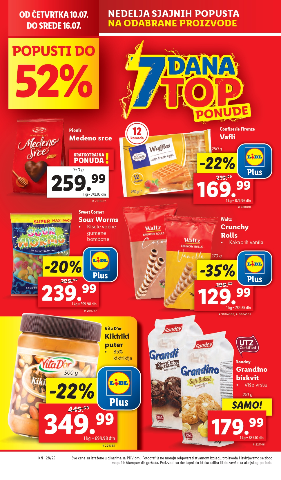 Lidl katalog PREHRANA 10-16.7.2025.