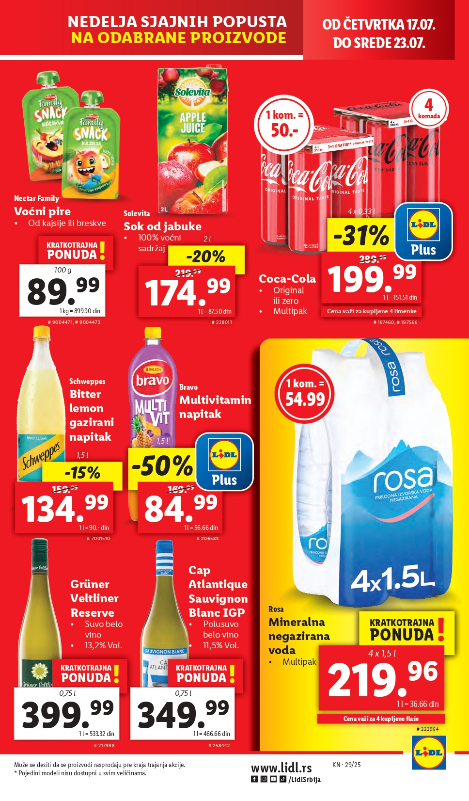 Lidl katalog PREHRANA 17-23.7.2025.