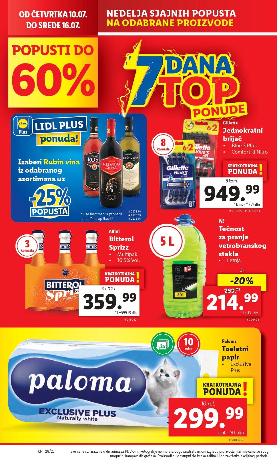 Lidl katalog PREHRANA 10-16.7.2025.