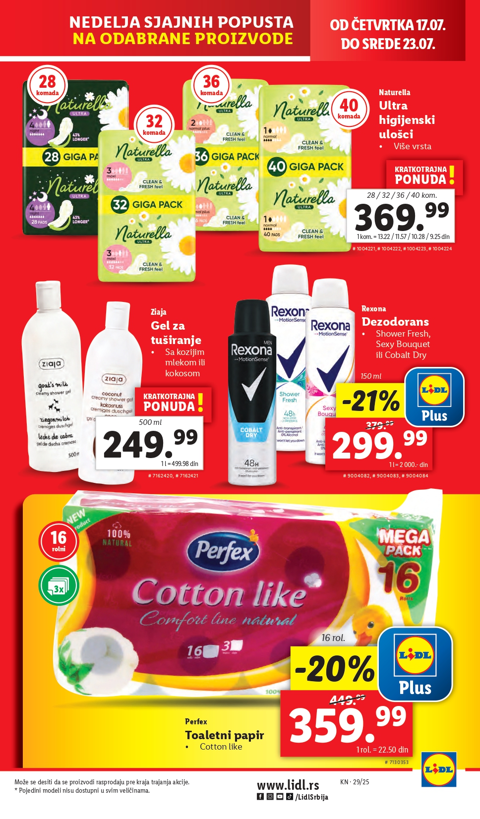 Lidl katalog PREHRANA 17-23.7.2025.