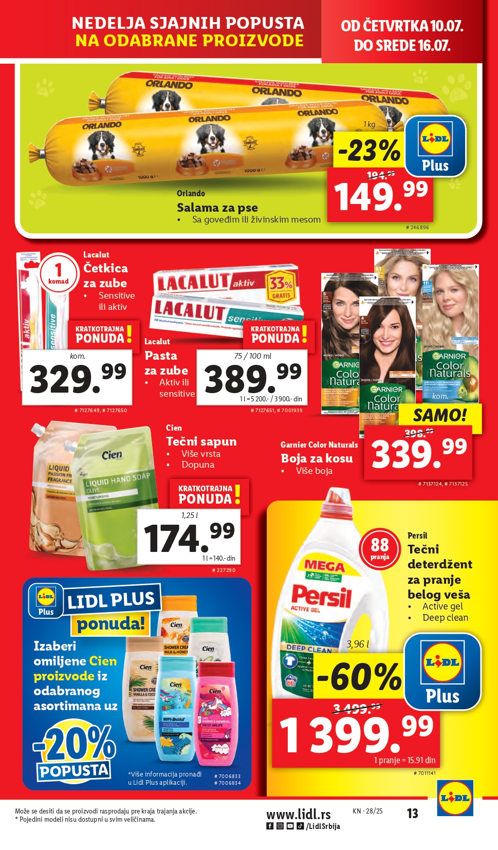 Lidl katalog PREHRANA 10-16.7.2025.
