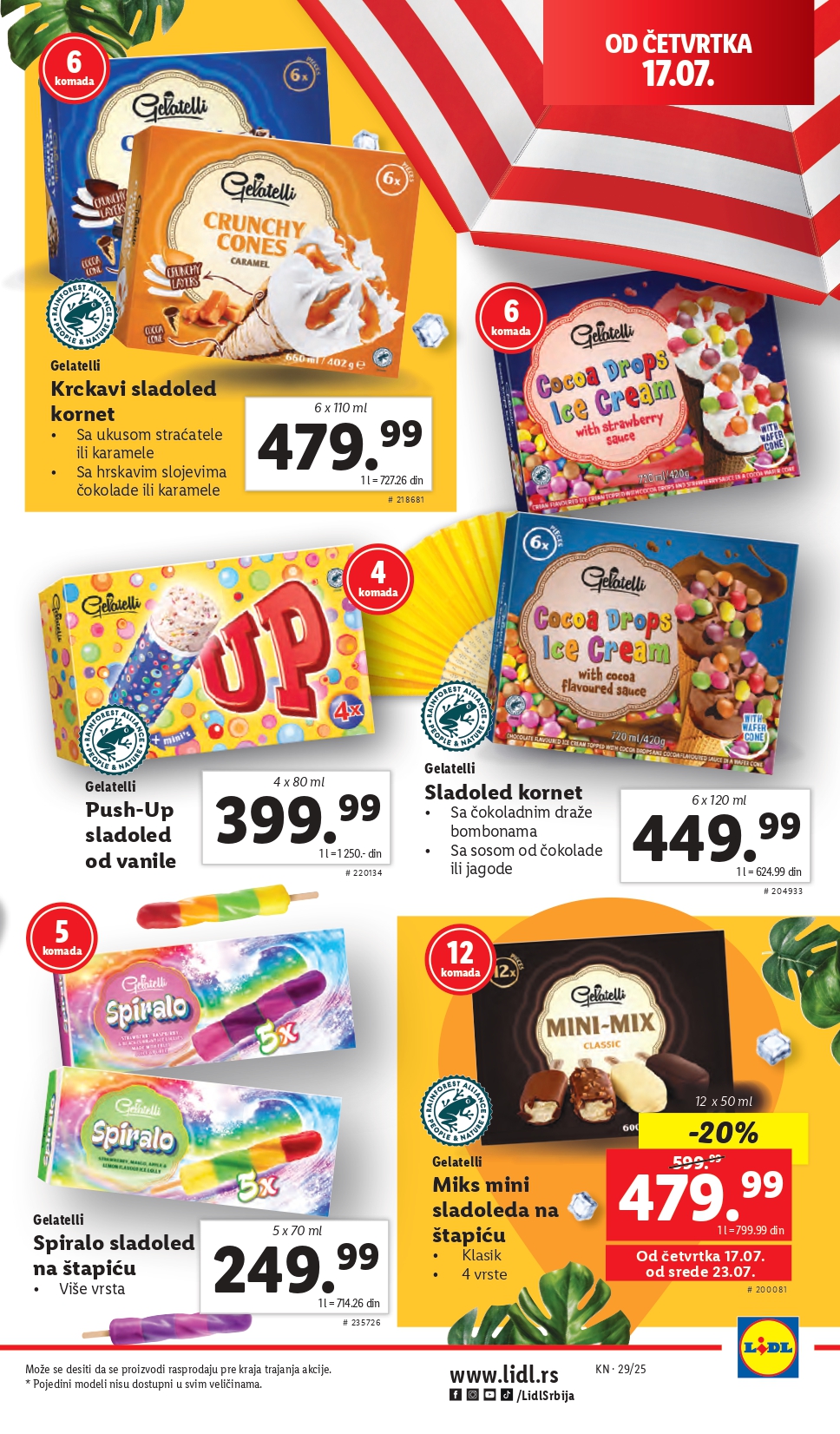 Lidl katalog PREHRANA 17-23.7.2025.