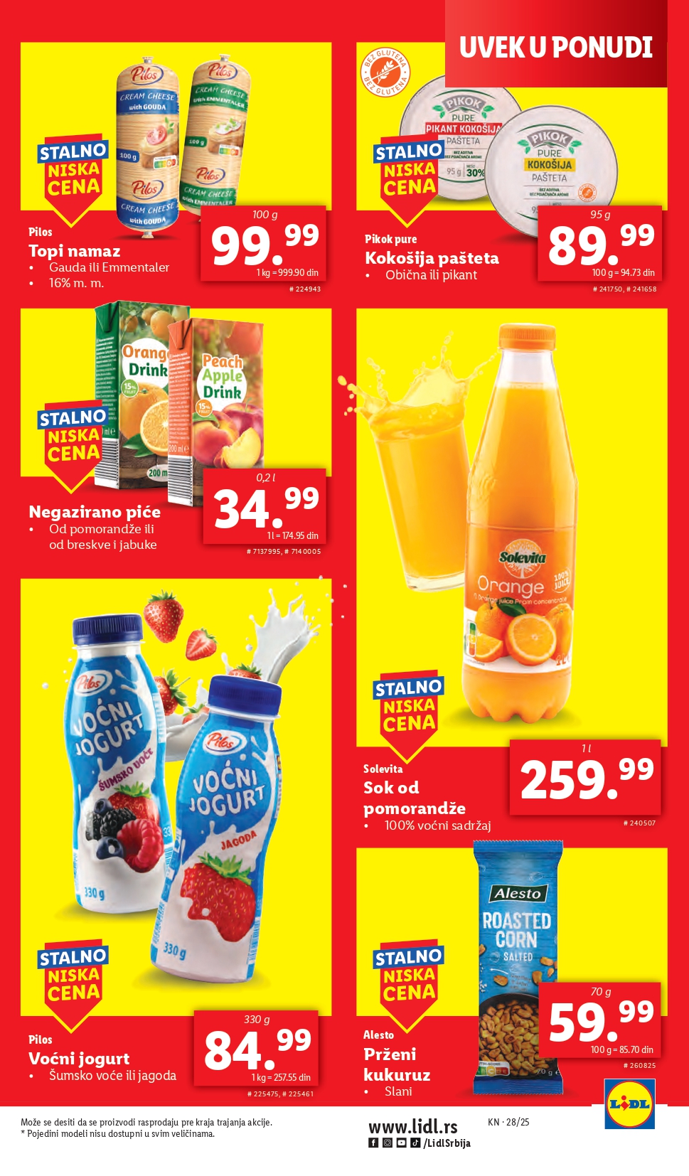 Lidl katalog PREHRANA 10-16.7.2025.