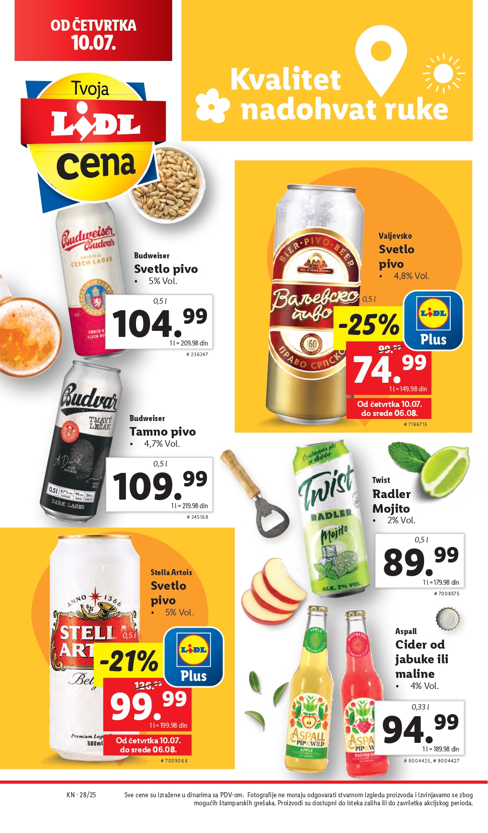 Lidl katalog PREHRANA 10-16.7.2025.