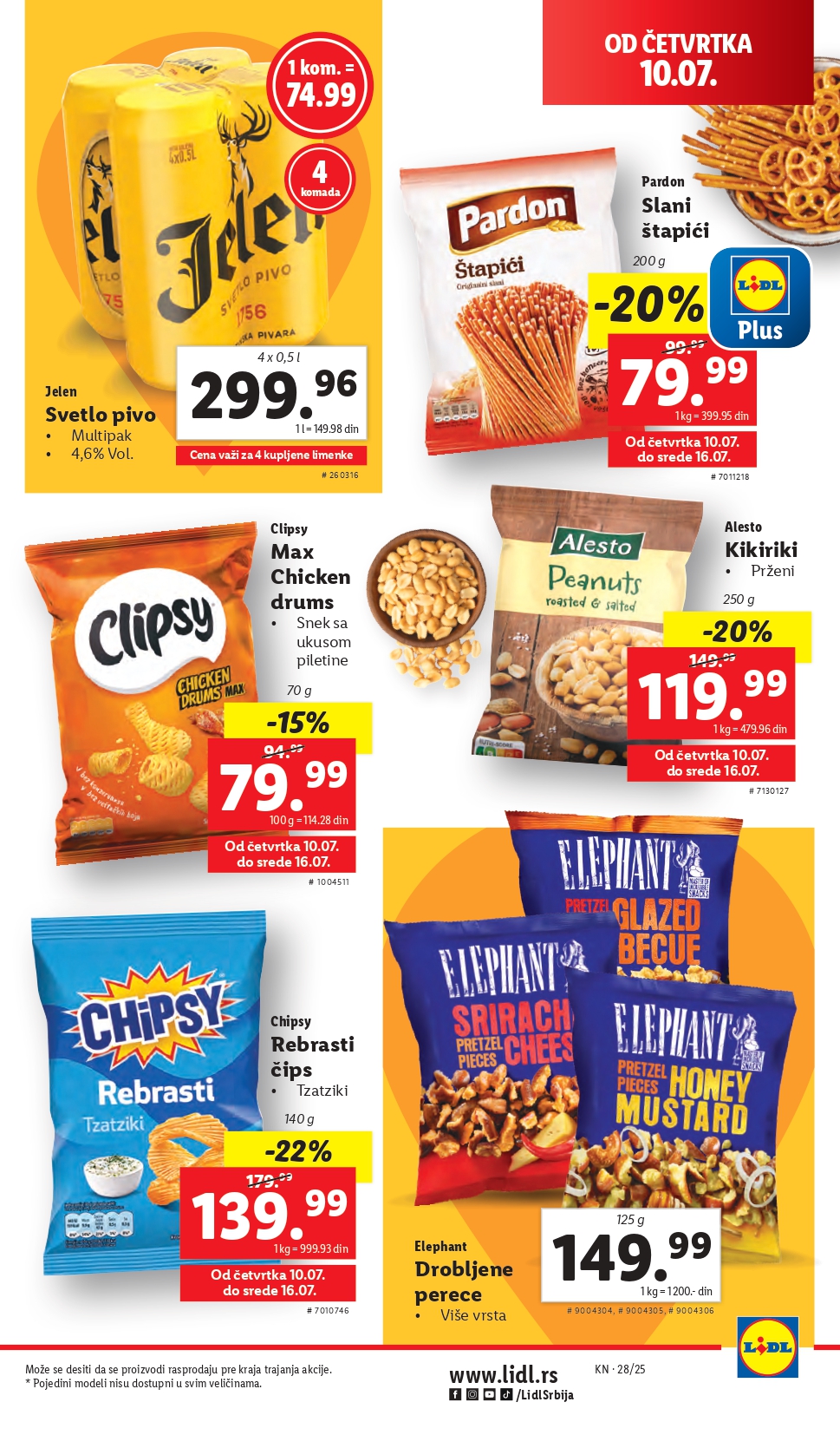 Lidl katalog PREHRANA 10-16.7.2025.