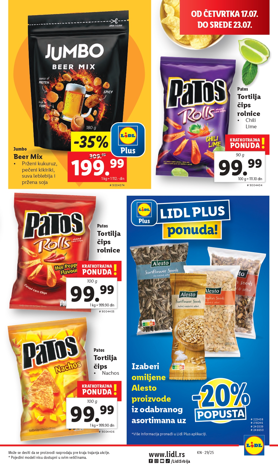 Lidl katalog PREHRANA 17-23.7.2025.