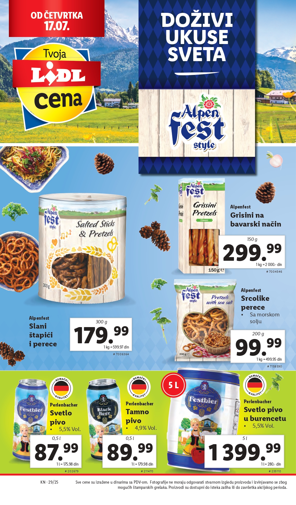 Lidl katalog PREHRANA 17-23.7.2025.