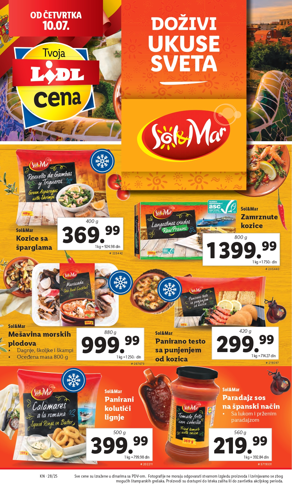 Lidl katalog PREHRANA 10-16.7.2025.