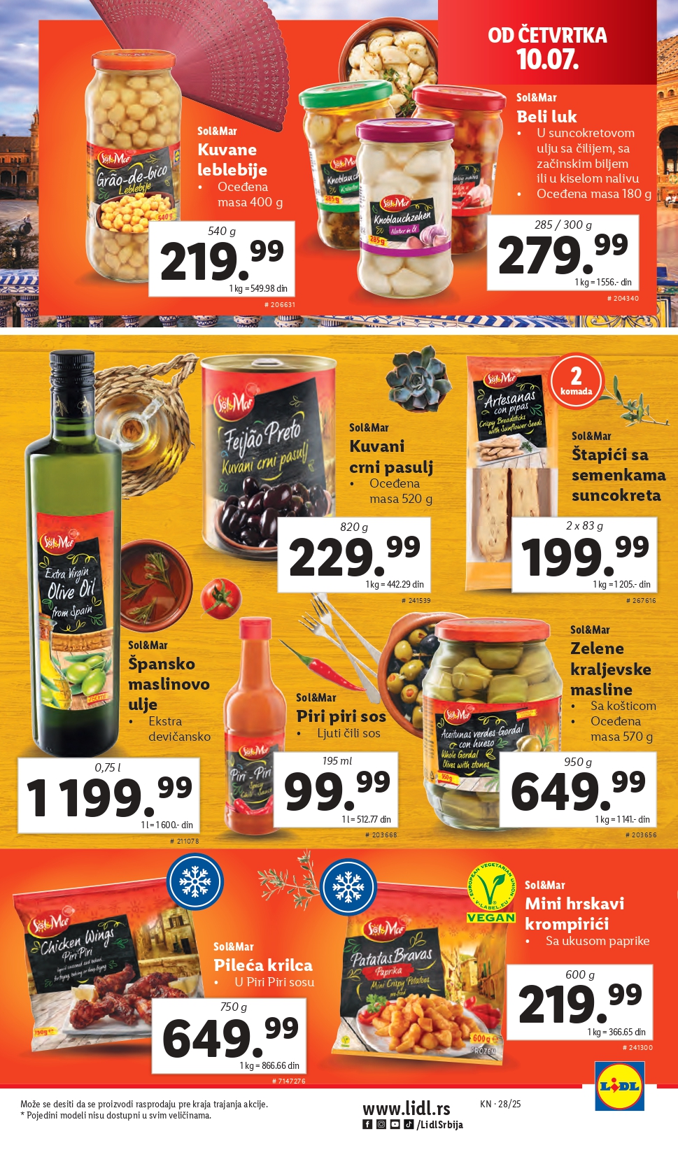 Lidl katalog PREHRANA 10-16.7.2025.
