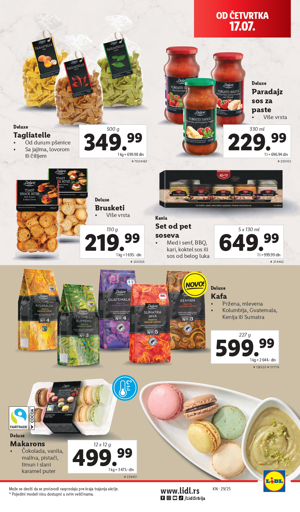 Lidl katalog PREHRANA 17-23.7.2025.