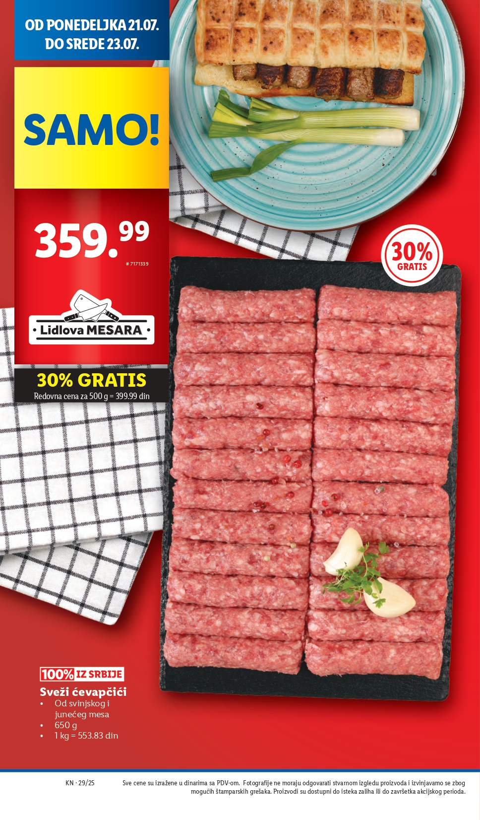 Lidl katalog PREHRANA 17-23.7.2025.