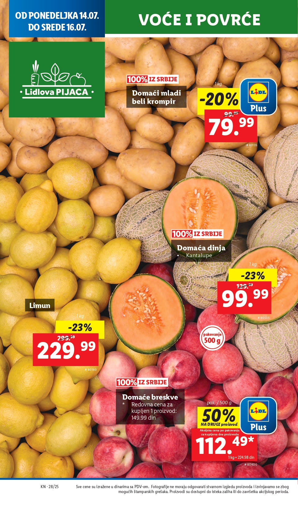 Lidl katalog PREHRANA 10-16.7.2025.