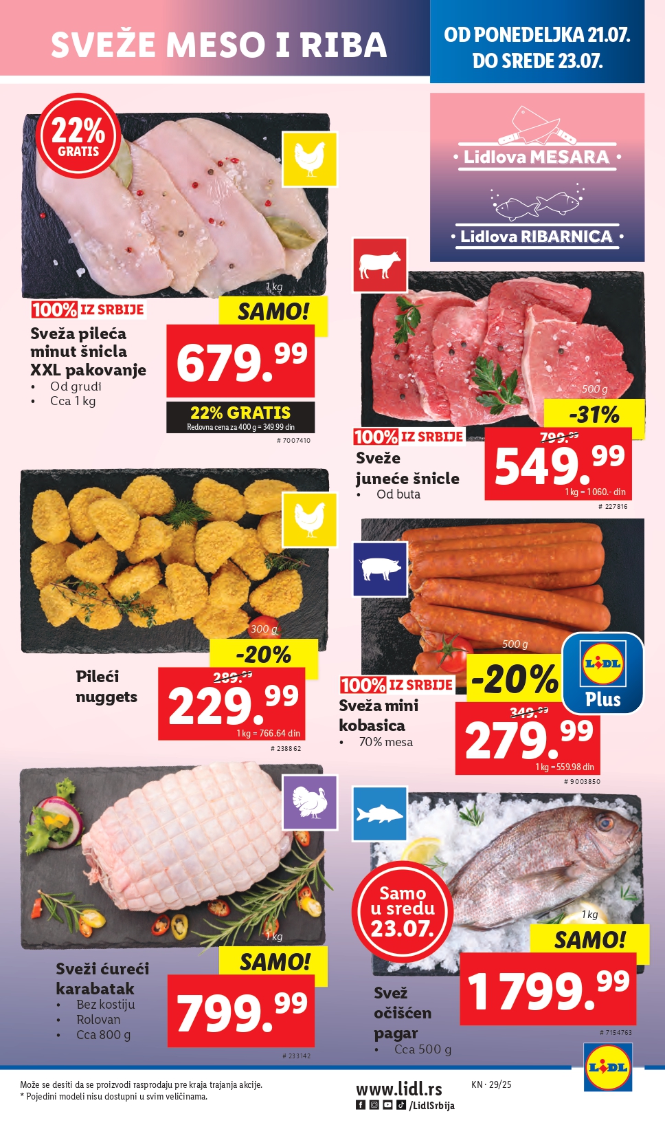 Lidl katalog PREHRANA 17-23.7.2025.