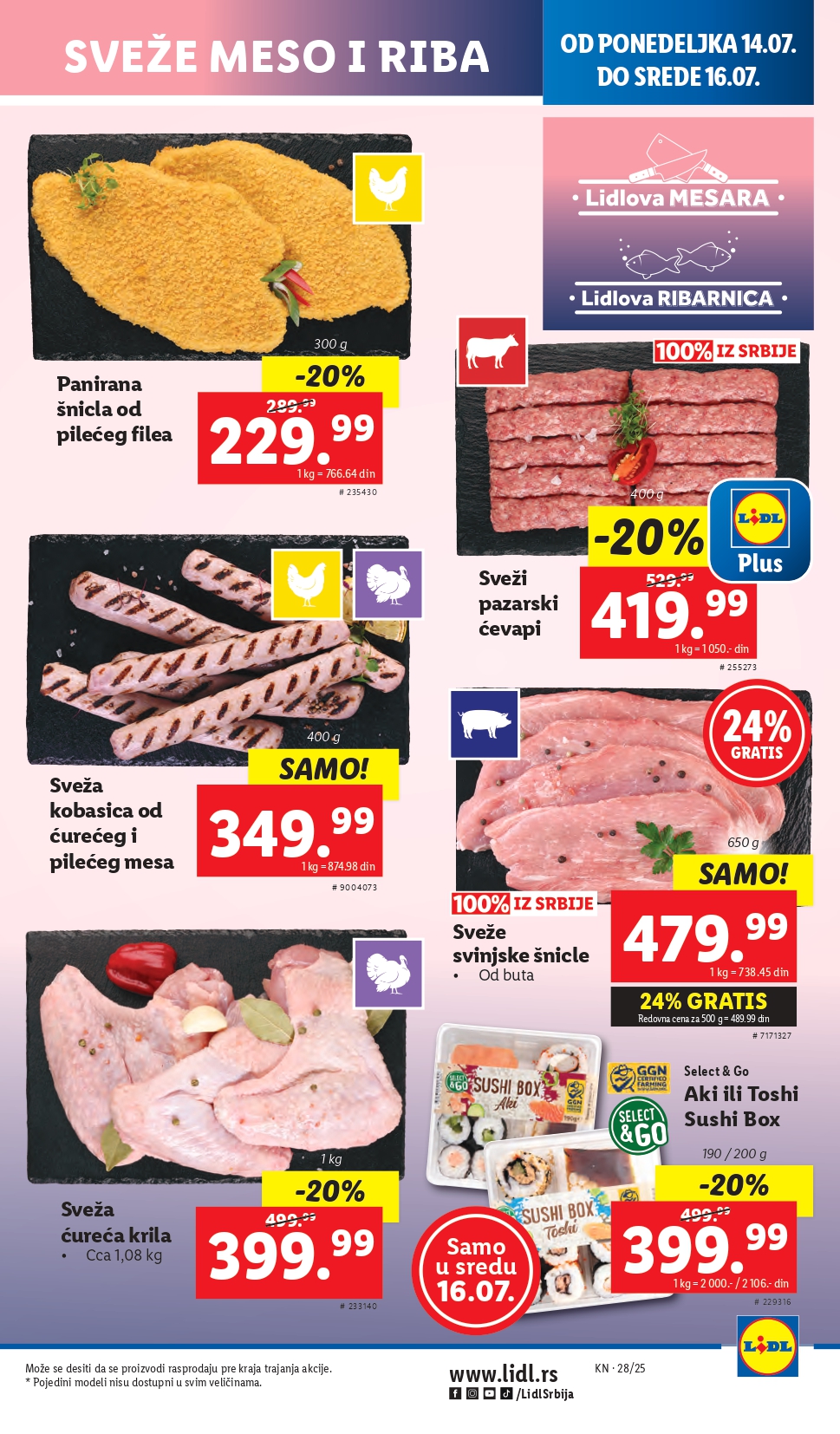 Lidl katalog PREHRANA 10-16.7.2025.