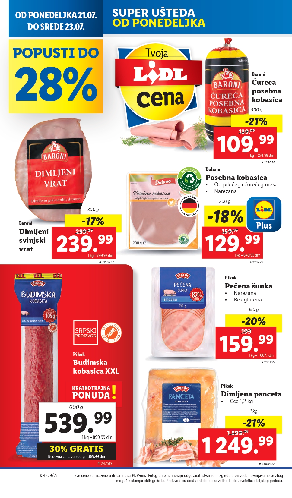 Lidl katalog PREHRANA 17-23.7.2025.