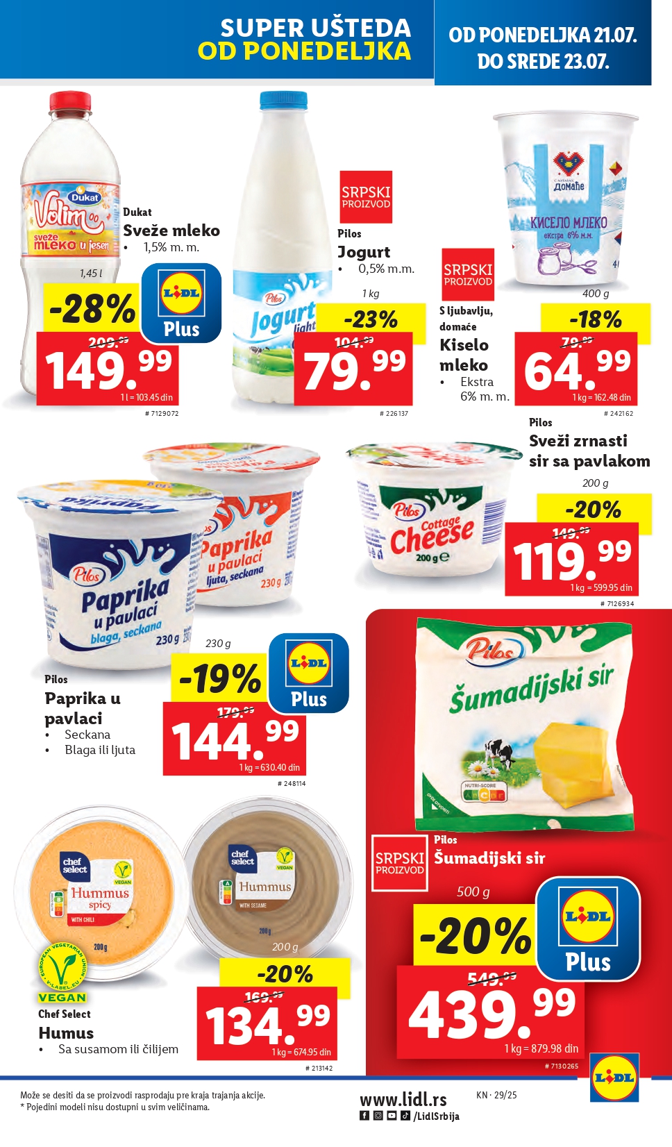 Lidl katalog PREHRANA 17-23.7.2025.