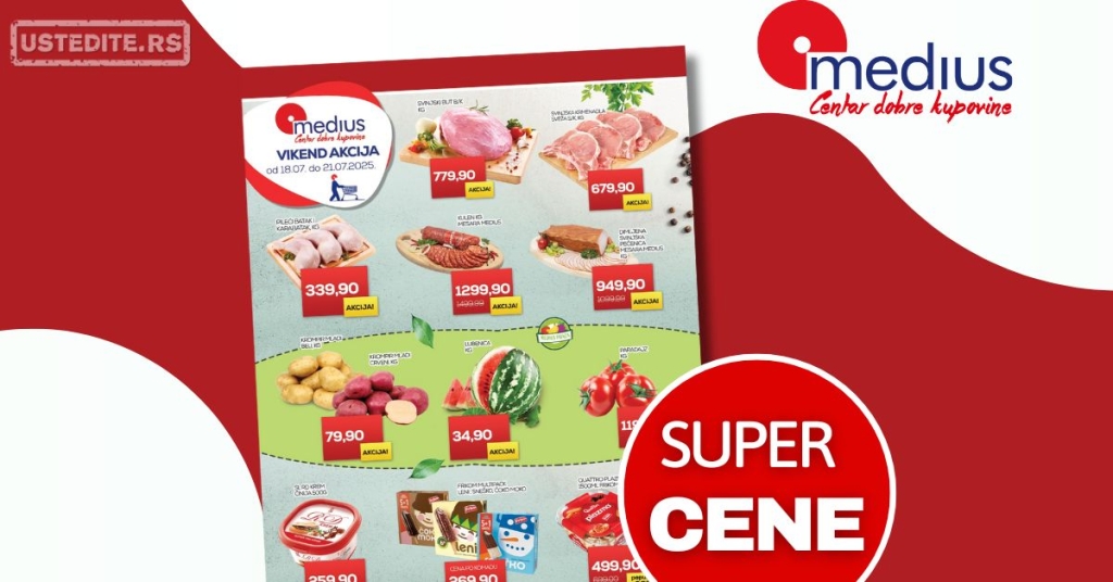 Medius VIKEND AKCIJA 18-21.7.2025.