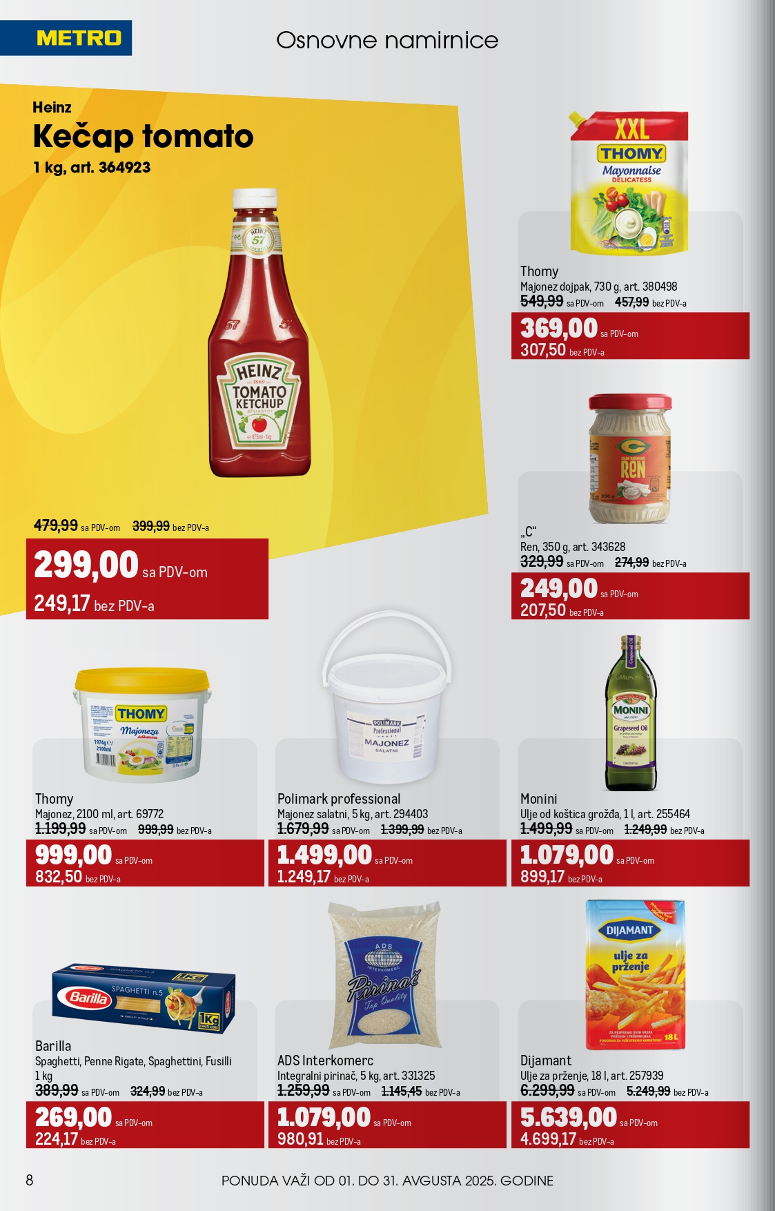 Metro katalog UGOSTITELJI 1-31.8.2025.