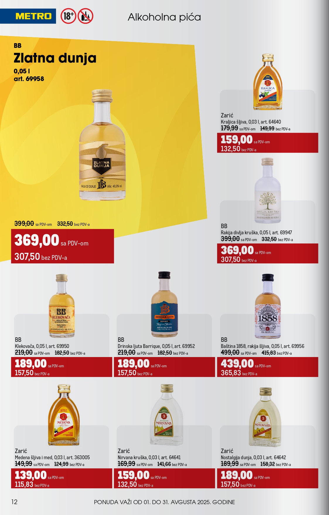 Metro katalog UGOSTITELJI 1-31.8.2025.