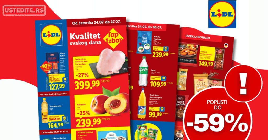 Lidl katalog PREHRANA 24-30.7.2025.