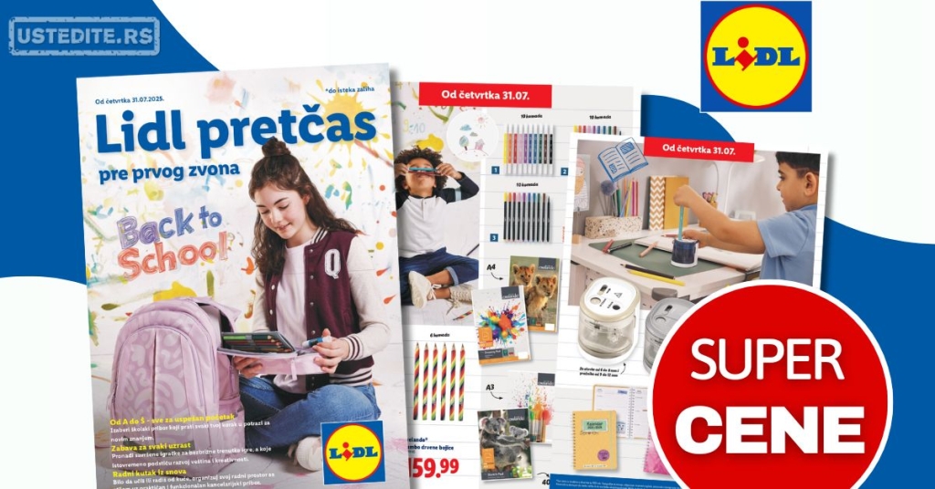 Lidl katalog ŠKOLA 31.7 do isteka zaliha