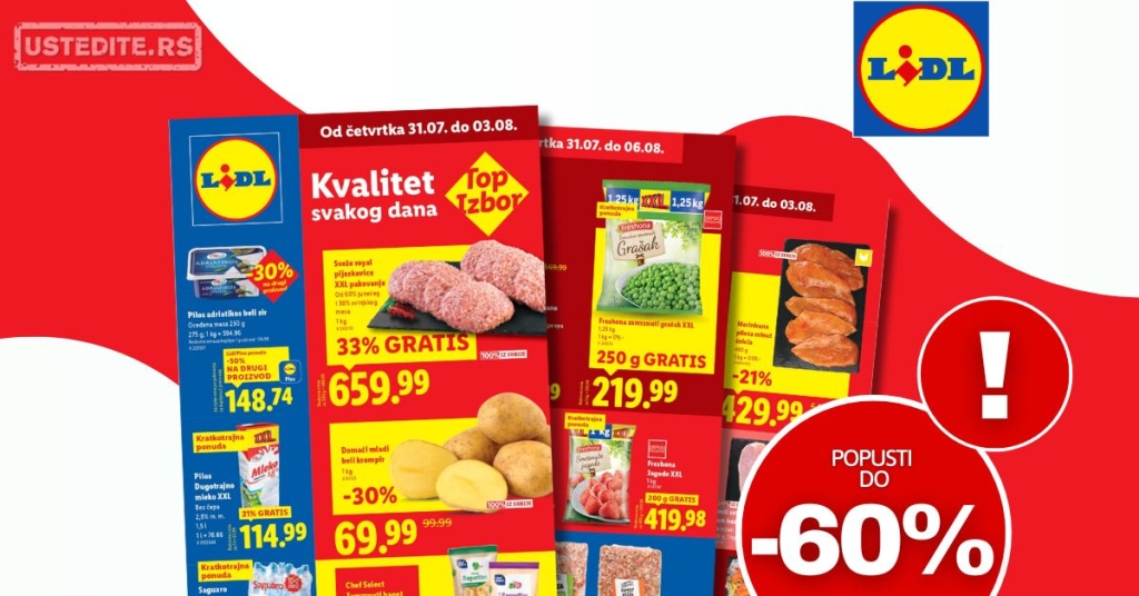 Lidl katalog PREHRANA 31.7-6.8.2025.
