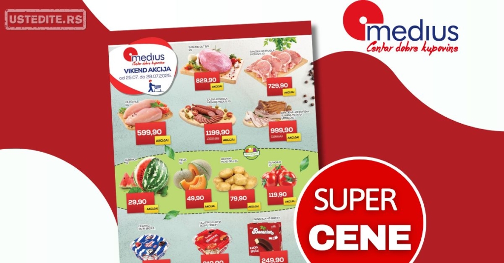 Medius VIKEND AKCIJA 25-28.7.2025.