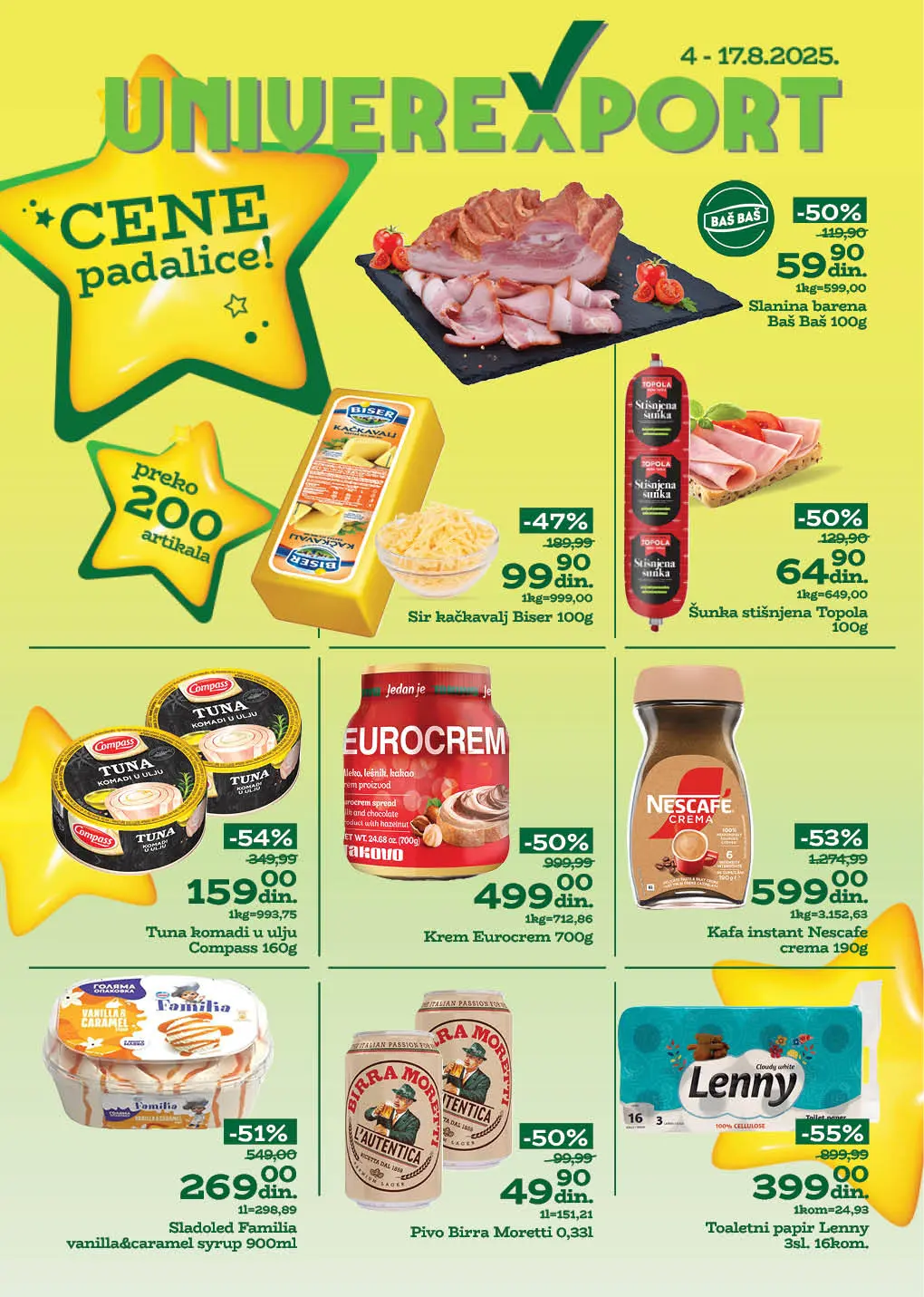 Univerexport katalog CENE PADALICE 4-17.8.2025.