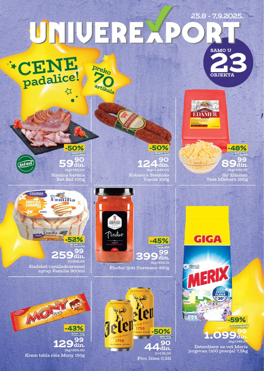 Univerexport katalog CENE PADALICE 25.8-7.9.2025.