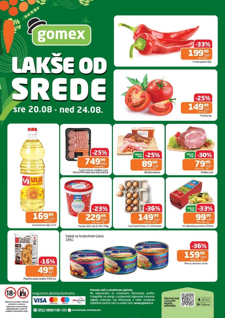 Gomex katalog LAKŠE OD SREDE 20-24.8.2025.