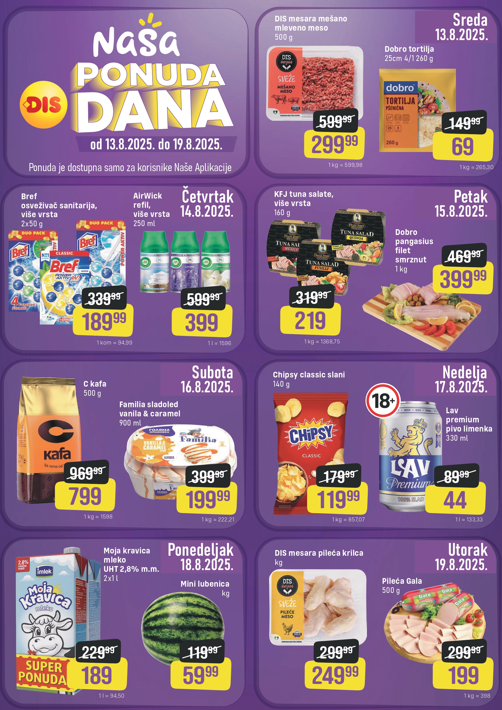 Dis PONUDA DANA 13-19.8.2025.