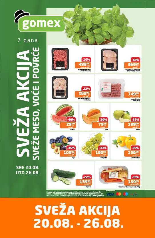 Gomex SVEŽA AKCIJA 20-26.8.2025.