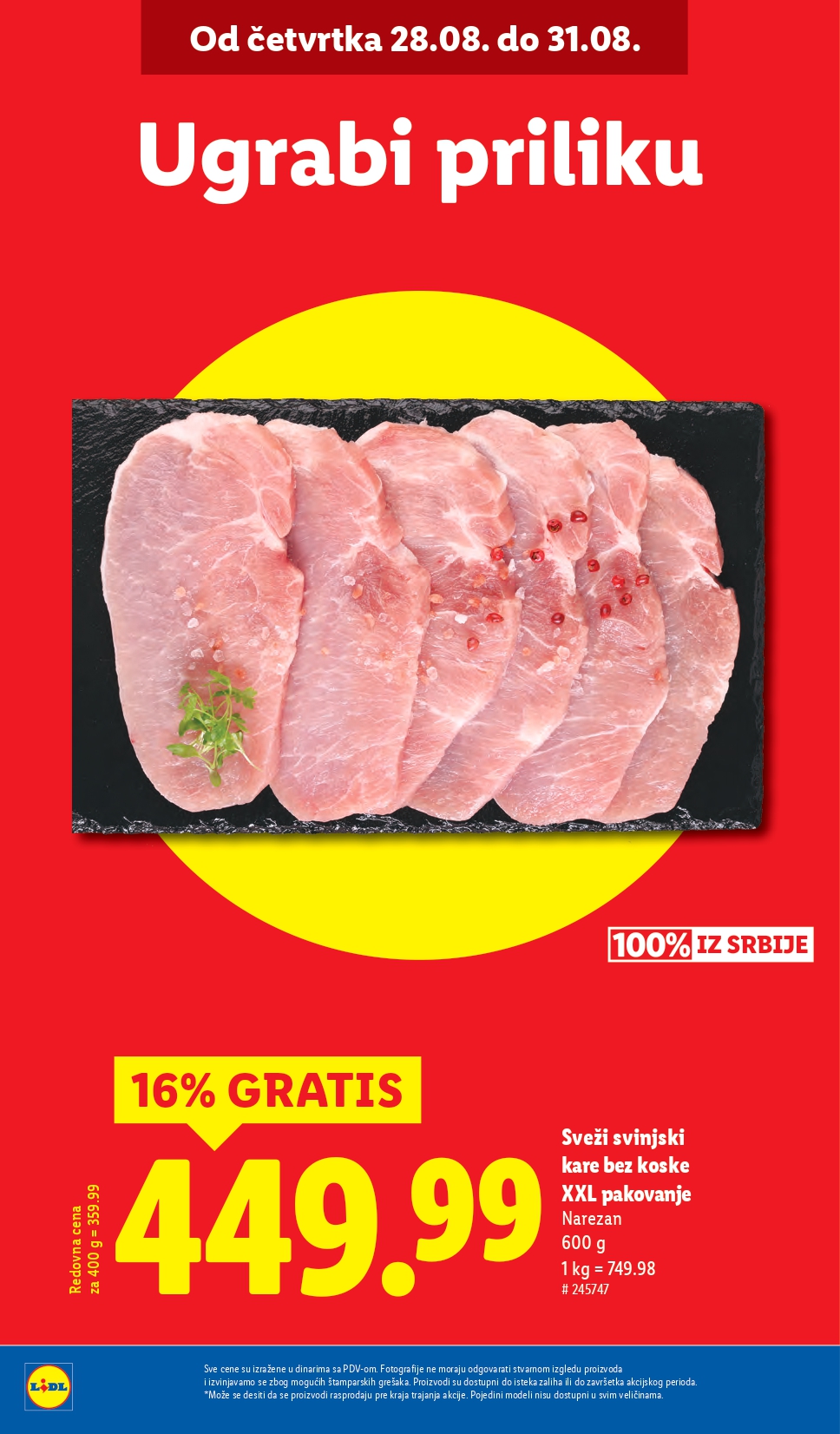 Lidl katalog PREHRANA 28.8-3.9.2025.