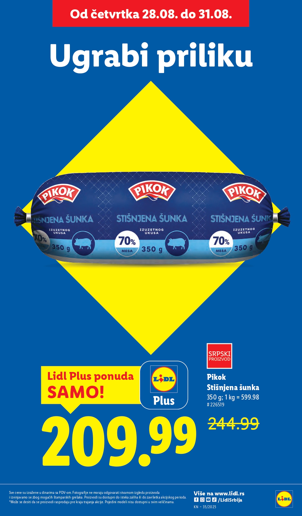Lidl katalog PREHRANA 28.8-3.9.2025.