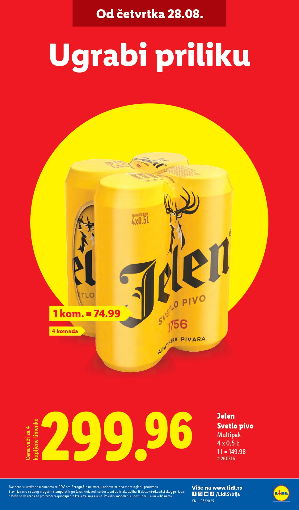 Lidl katalog PREHRANA 28.8-3.9.2025.