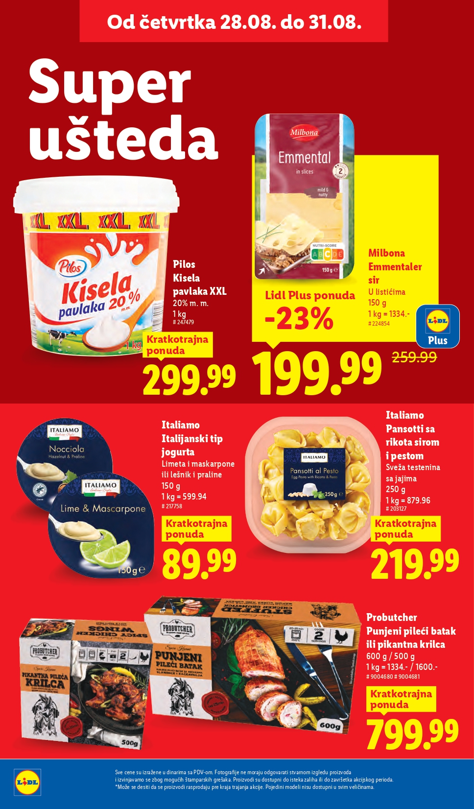 Lidl katalog PREHRANA 28.8-3.9.2025.