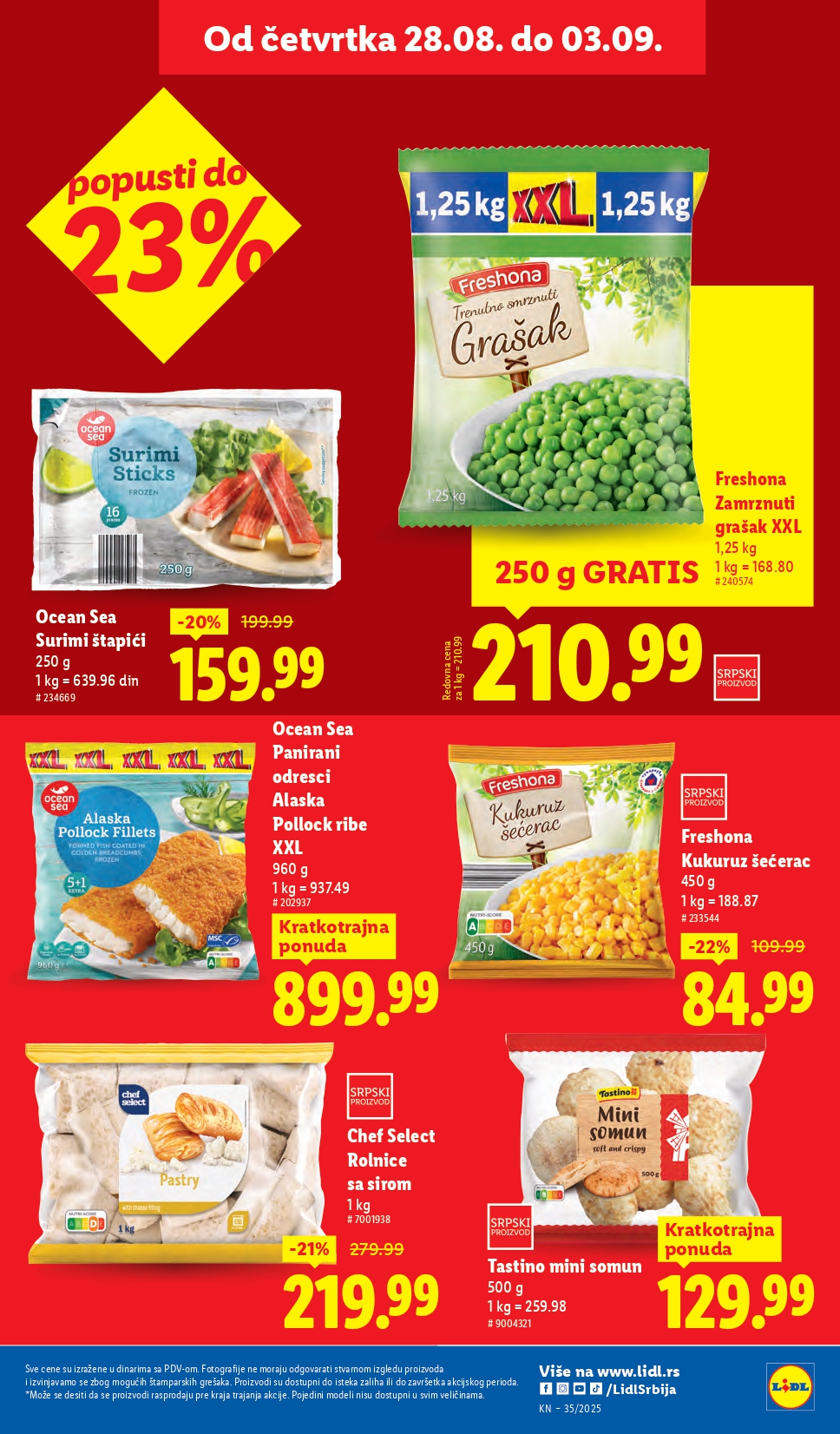 Lidl katalog PREHRANA 28.8-3.9.2025.